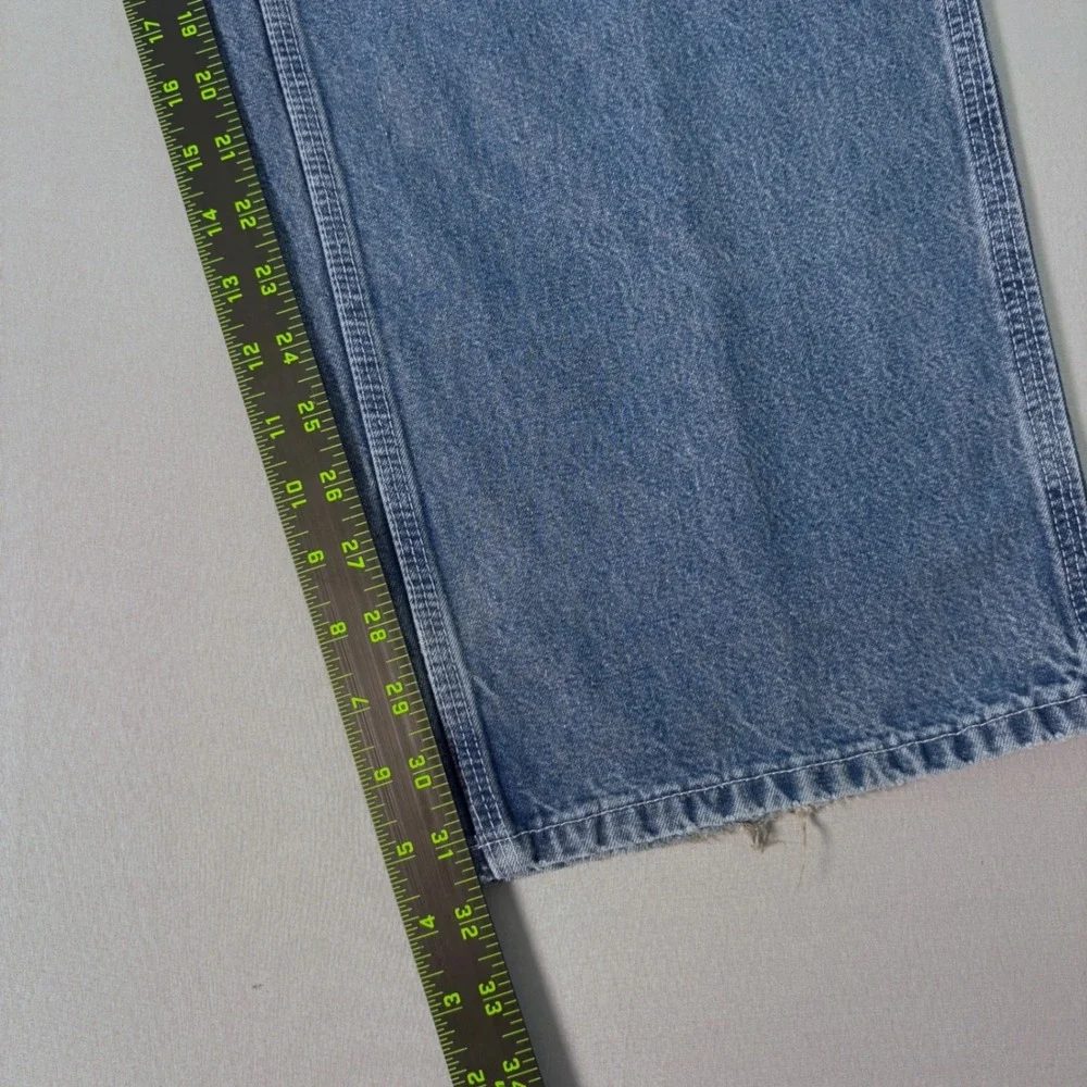 Carhartt Baggy Mens Blue Denim Fit Carpenter Jeans 40x32 Workwear Distressed
